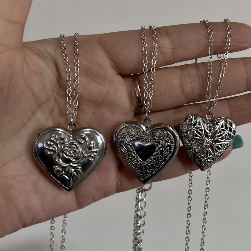 Heart Locket Necklace Photo - Heart Photo Frame Pendant Necklace Love