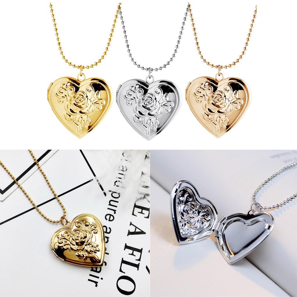 Heart Photo Locket Necklace Co - Heart Locket Necklace Photo 评论和价格