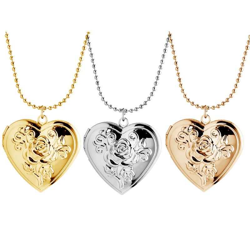 Heart Photo Locket Necklace Co - Heart Locket Necklace Photo 评论和价格