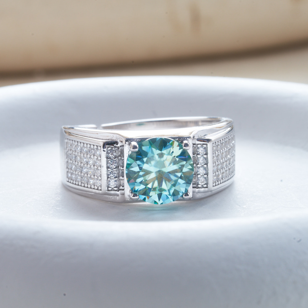 1 carat natural blue color moi - Moissanite Engagement Ring 1 Carat 评论和价格