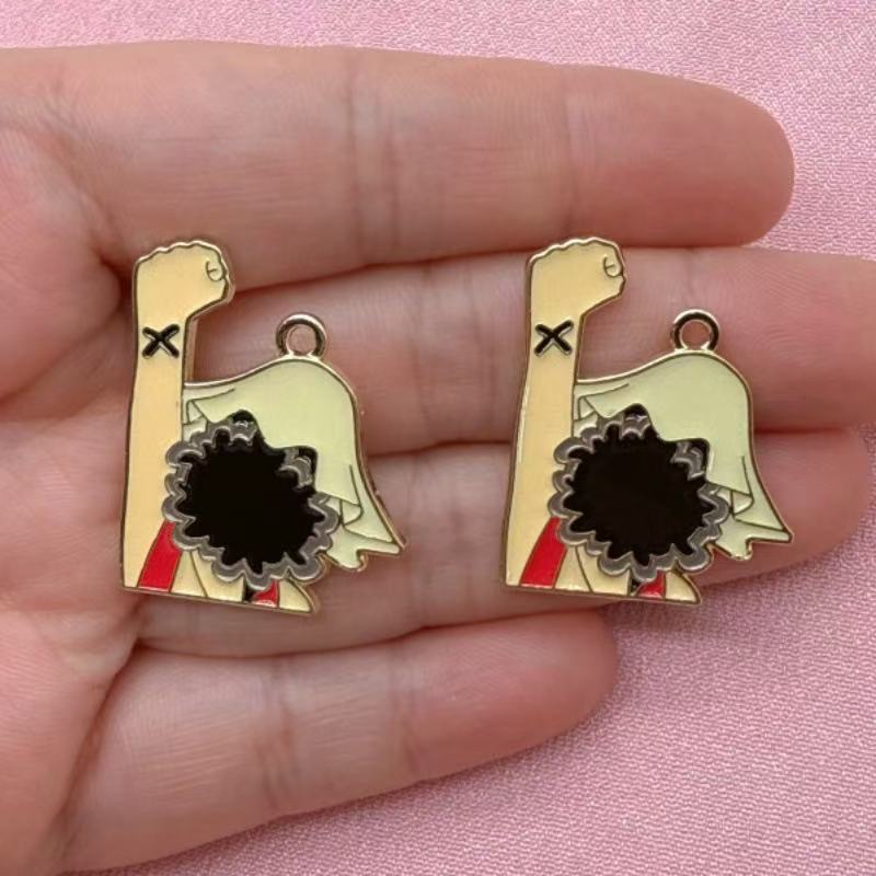 10PCS alloy drip oil cartoon p - Earrings 评论和价格