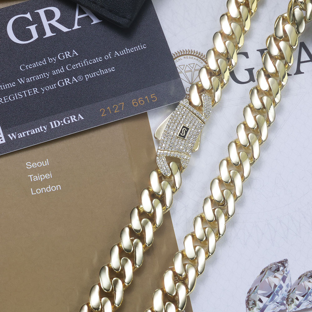 ESKEEM New 925 Silver Monaco C - Cuban Link Chain 12Mm 评论和价格