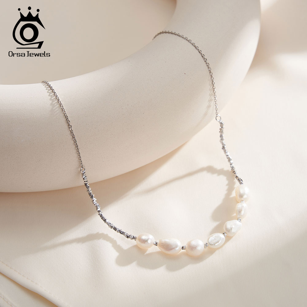 ORSA JEWELS Vintage 925 Sterli - Pearl Choker Necklace Vintage 评论和价格