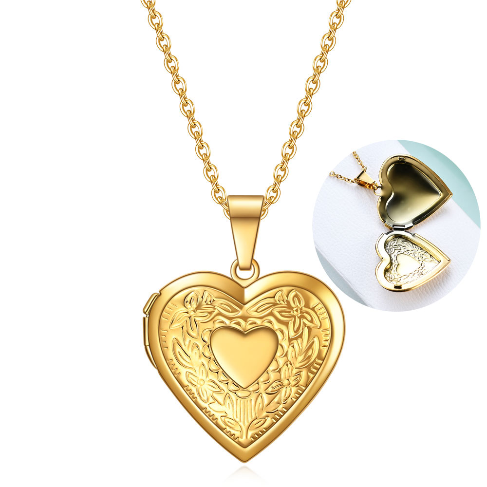 Custom Initial Heart Locket Ne - Heart Locket Necklace Photo 评论和价格