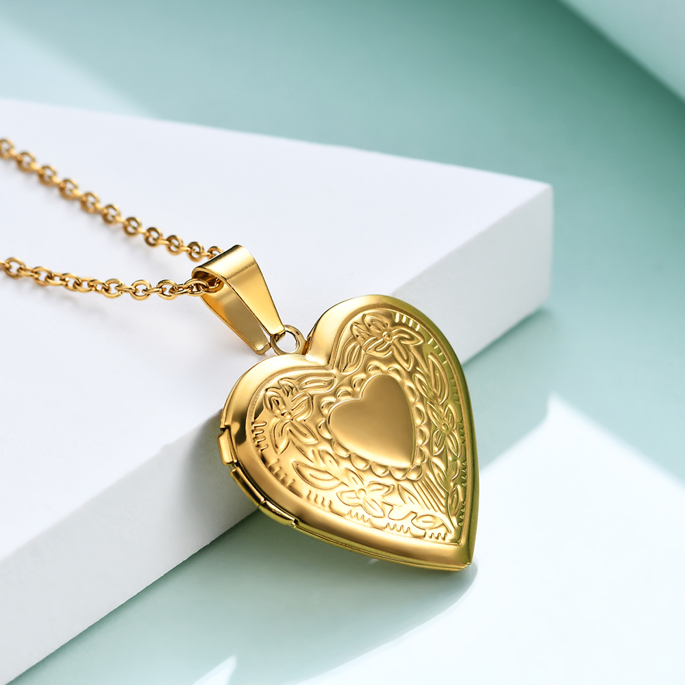 Custom Initial Heart Locket Ne - Heart Locket Necklace Photo 评论和价格