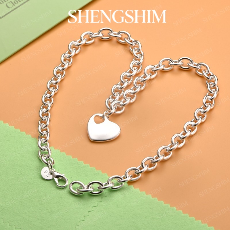 SHENGSHIM 925 Sterling Silver  - 925 Sterling Silver Chain Necklace Men 评论和价格