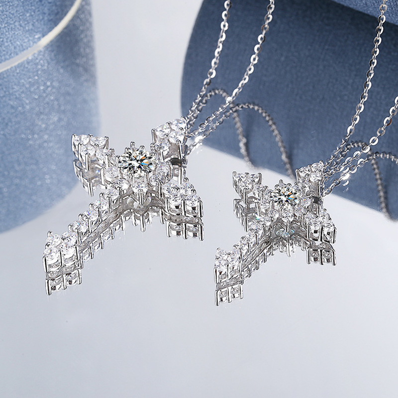 IOGOU 0.5/1CT D VVS1 Moissanit - 925 Sterling Silver Chain Necklace Men 评论和价格