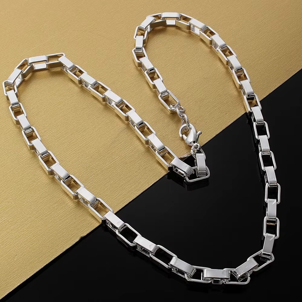 925 Sterling Silver Classic 5M - 925 Sterling Silver Chain Necklace Men 评论和价格