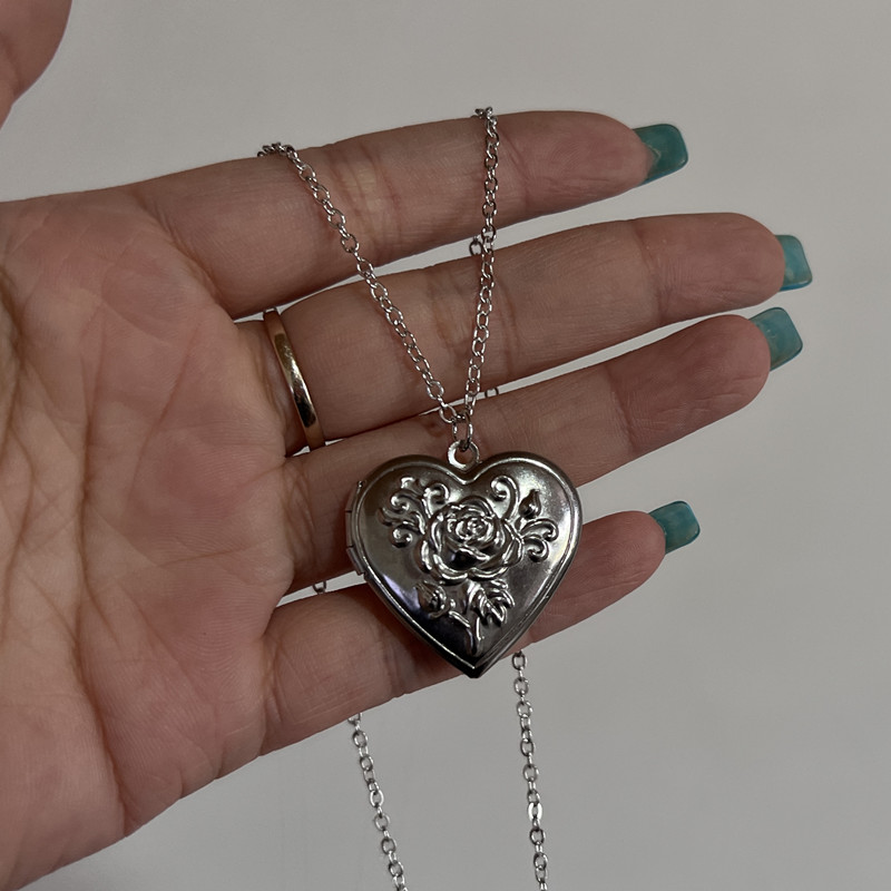 Heart Photo Frame Pendant Neck - Heart Locket Necklace Photo 评论和价格