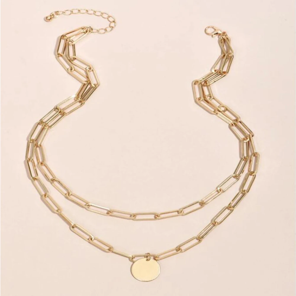 SUMENG 2024 New Fashion Vintag - Layered Pendant Necklace Aesthetic 评论和价格