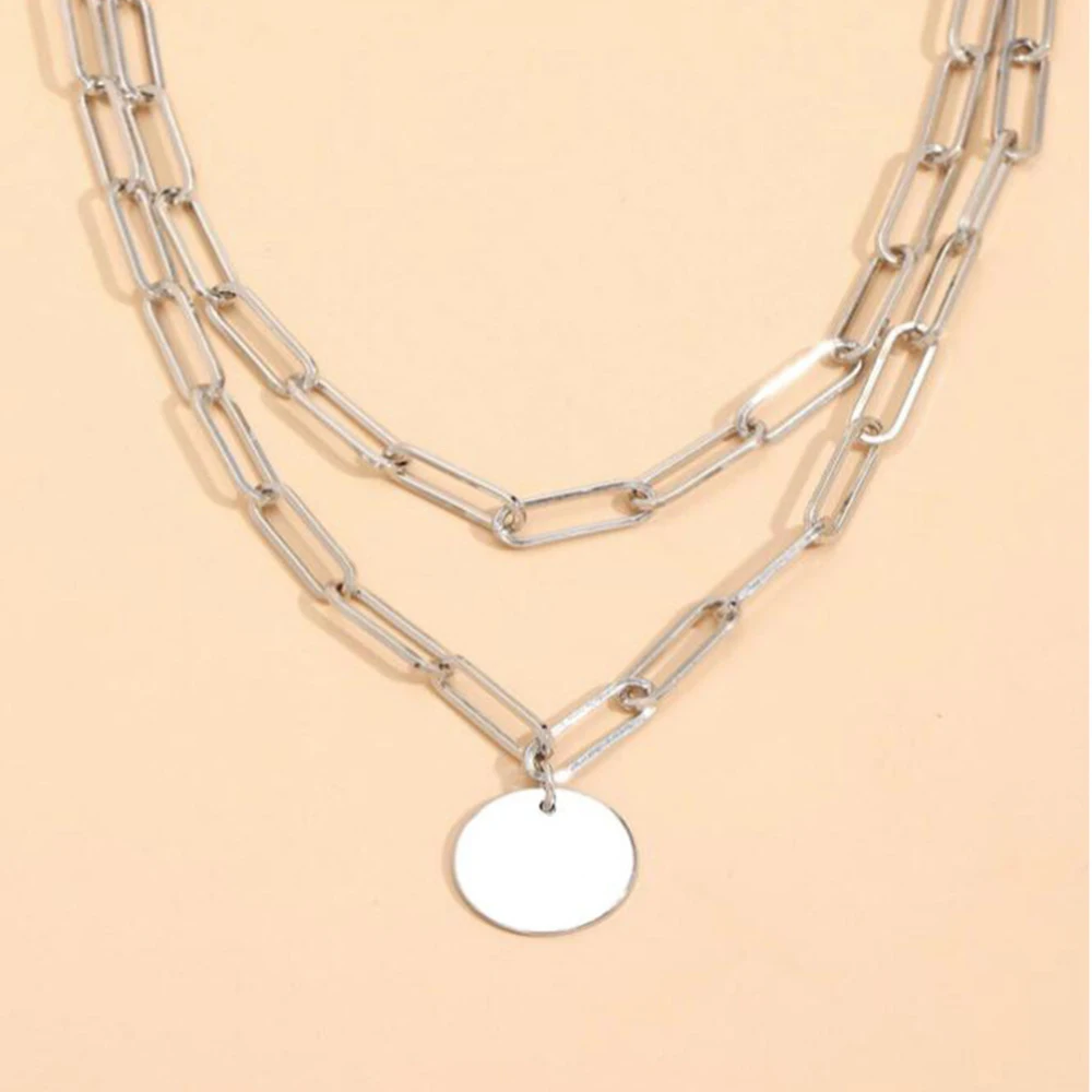 SUMENG 2024 New Fashion Vintag - Layered Pendant Necklace Aesthetic 评论和价格