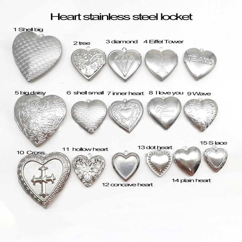 Love Heart Locket Station 20pc - Heart Locket Necklace Photo 评论和价格