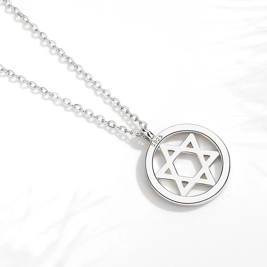KALETINE Jewish Magen Star of  - 925 Sterling Silver Chain Necklace Men 评论和价格