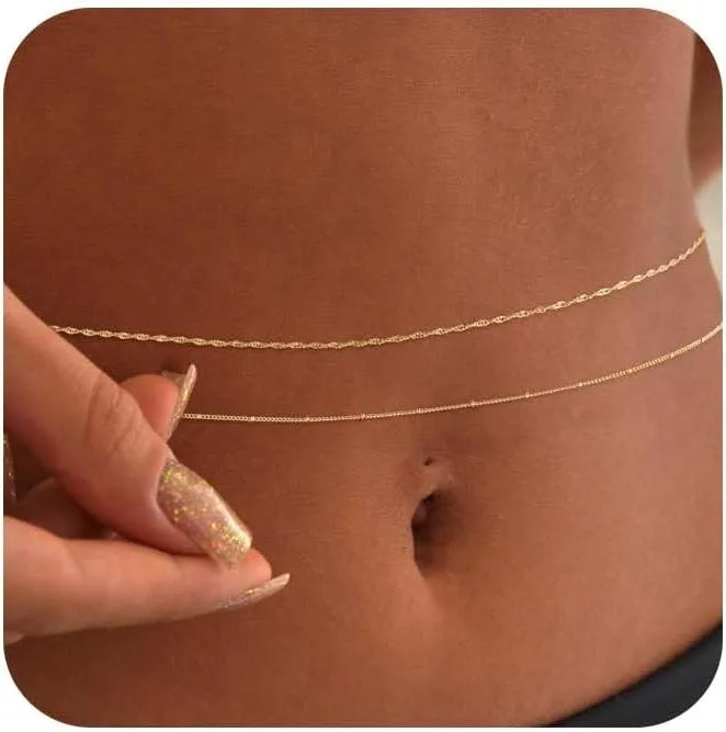 14k Gold Plated 26-33Inch Adju - Body Jewelry 评论和价格