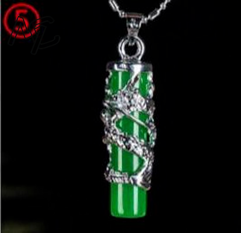 925 Silver Chinese Green Jade  - Necklaces 评论和价格