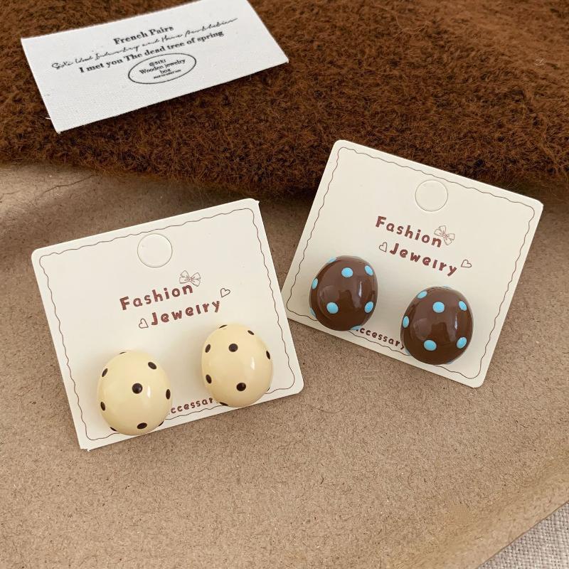 Semicircle Stud Earrings Retro - Earrings 评论和价格